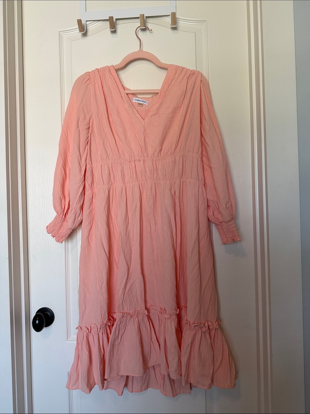 Calvin Klein Peach Midi Dress